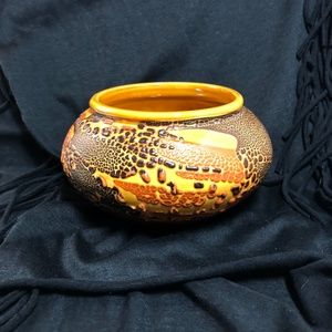 Vtg Royal Haeger Signed 1970s Mid-century Pottery Textured Earth Tone Safari Sty